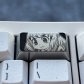 2U Backspace Titanium Alloy Artisan Keycaps Precision Pointillism for Mechanical Keyboard -Anya